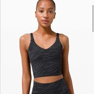 lululemon athletica Black Zebra-Print Cropped Tank